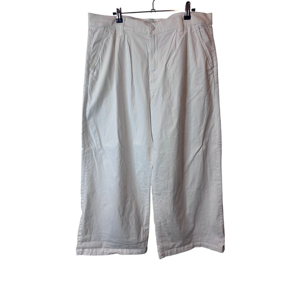 NWOT MOTHER 34 Wide Leg Pleated‎ Pouty Prep Crop Cuff